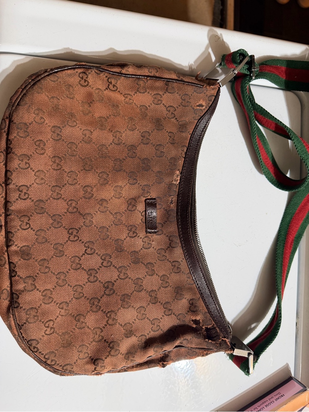 (Damaged - As-Is, Project Bag) GUCCI Brown GG Canvas Messenger